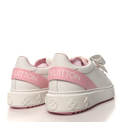 Louis Vuitton Calfskin Time Out Bow Sneakers 41 White Pink 4 of 10