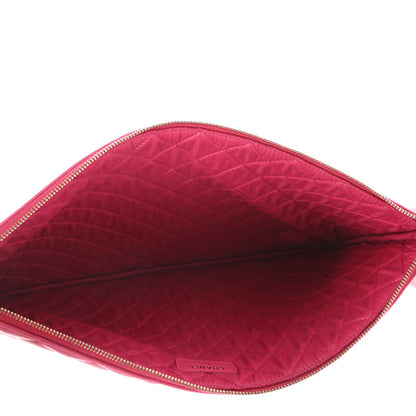 Chanel Lambskin Quilted Large Cosmetic Case Dark Pink 4 of 4