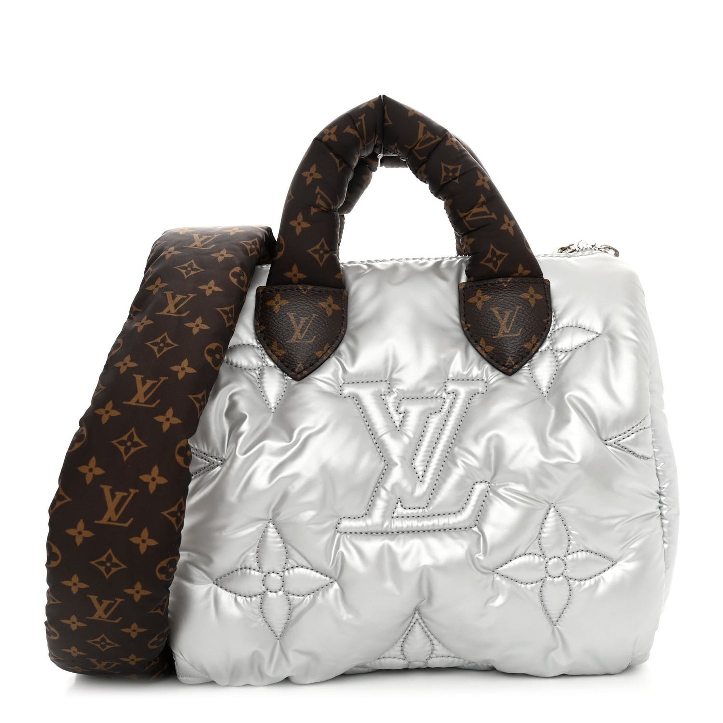 Econyl Mini Monogram Pillow Speedy Bandouliere 25 Silver