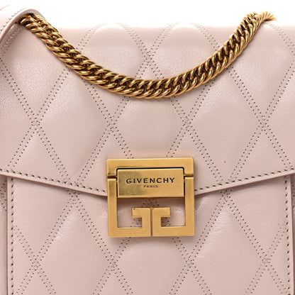 Givenchy Goatskin Quilted Small GV3 Shoulder Bag Pale Pink 7 of 9