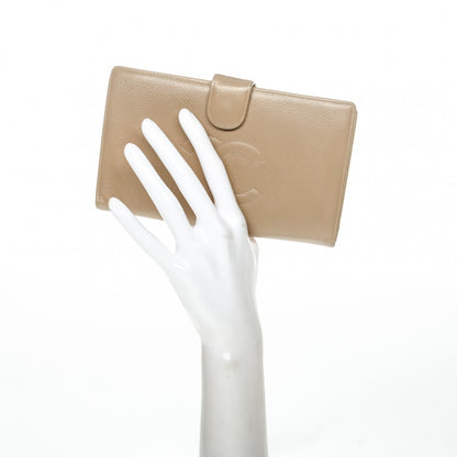 Chanel Caviar Timeless CC French Wallet Beige 2 of 6