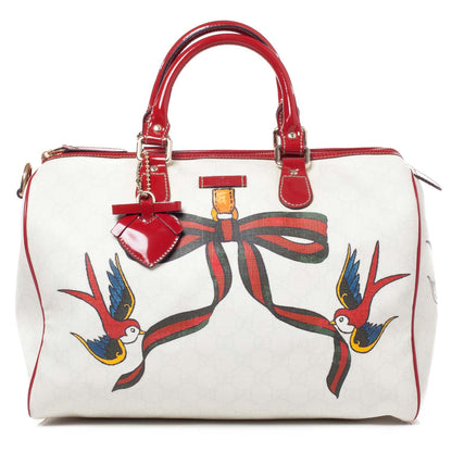 Gucci GG Plus Monogram Tattoo Medium Joy Boston Red Unicef 1 of 11