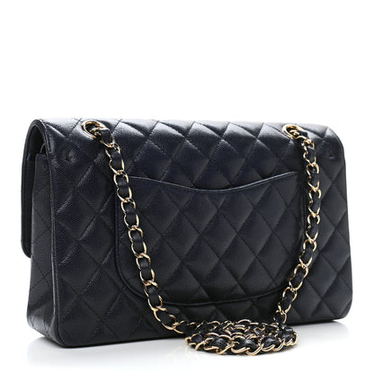 Chanel Caviar Quilted Medium Double Flap Navy 3 of 12
