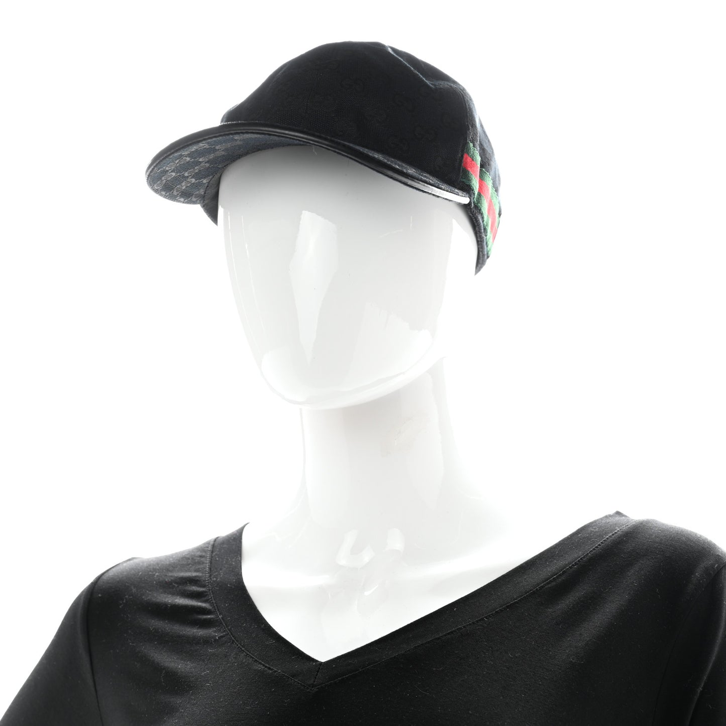 Monogram Web Baseball Hat M Black