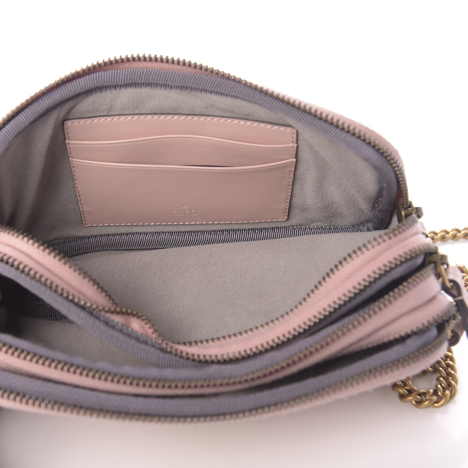 Gucci Calfskin Matelasse Mini GG Marmont Chain Crossbody Bag Perfect Pink 5 of 12