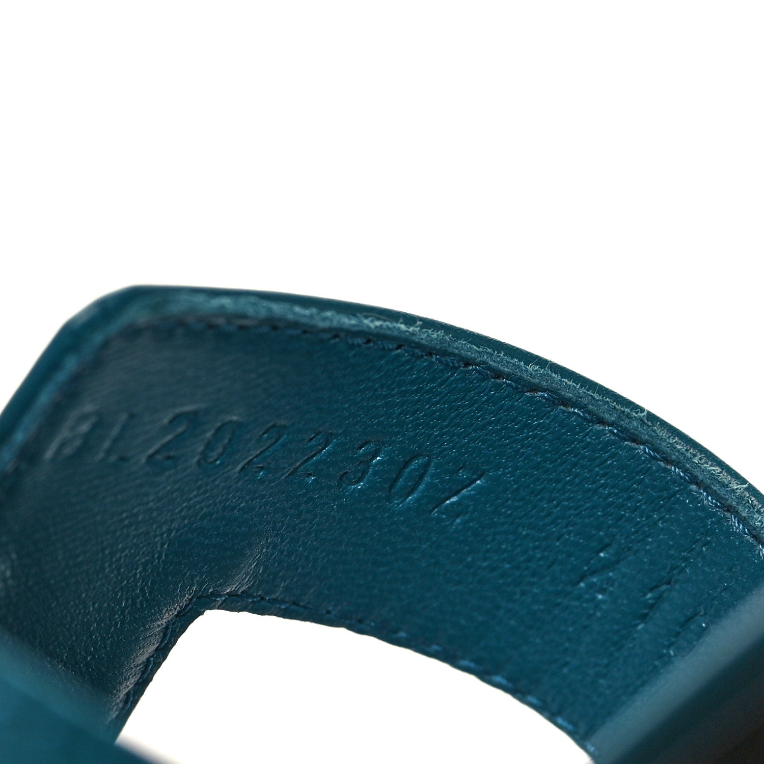 Hermes Calfskin Oran Sandals 37.5 Blue Velvet 6 of 8