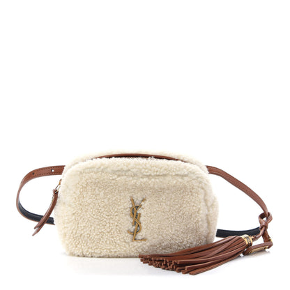 Saint Laurent Shearling Monogram Lou Belt Bag Beige 1 of 10