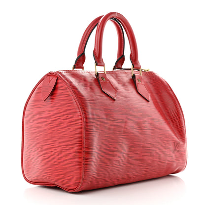 Louis Vuitton Epi Speedy 25 Castillan Red 3 of 11