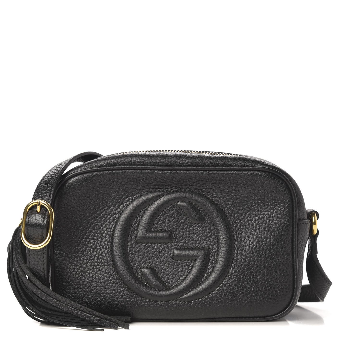 Pebbled Calfskin Mini Soho Disco Bag Black
