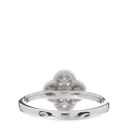 Van Cleef & Arpels 18K White Gold Diamond Sweet Alhambra Ring 50 5.25 4 of 7