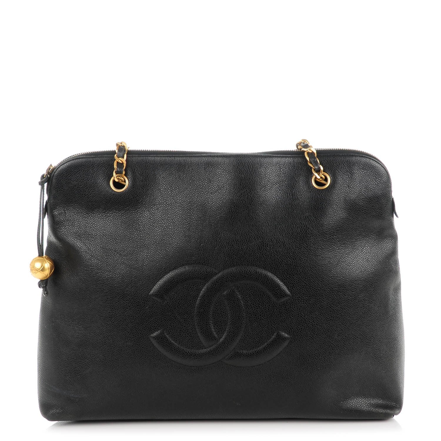 Chanel Caviar Large CC Shoulder Bag Black 1 of 7