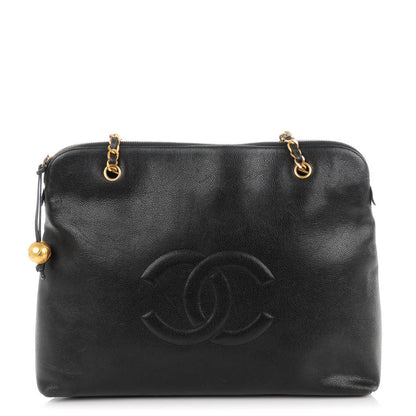 Chanel Caviar Large CC Shoulder Bag Black 1 of 7