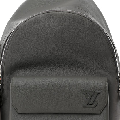 Louis Vuitton Grained Calfskin Aerogram Takeoff Backpack Grey 7 of 10