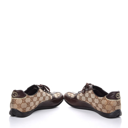 Gucci GG Monogram Calfskin Sneakers 38 Dark Brown 5 of 11