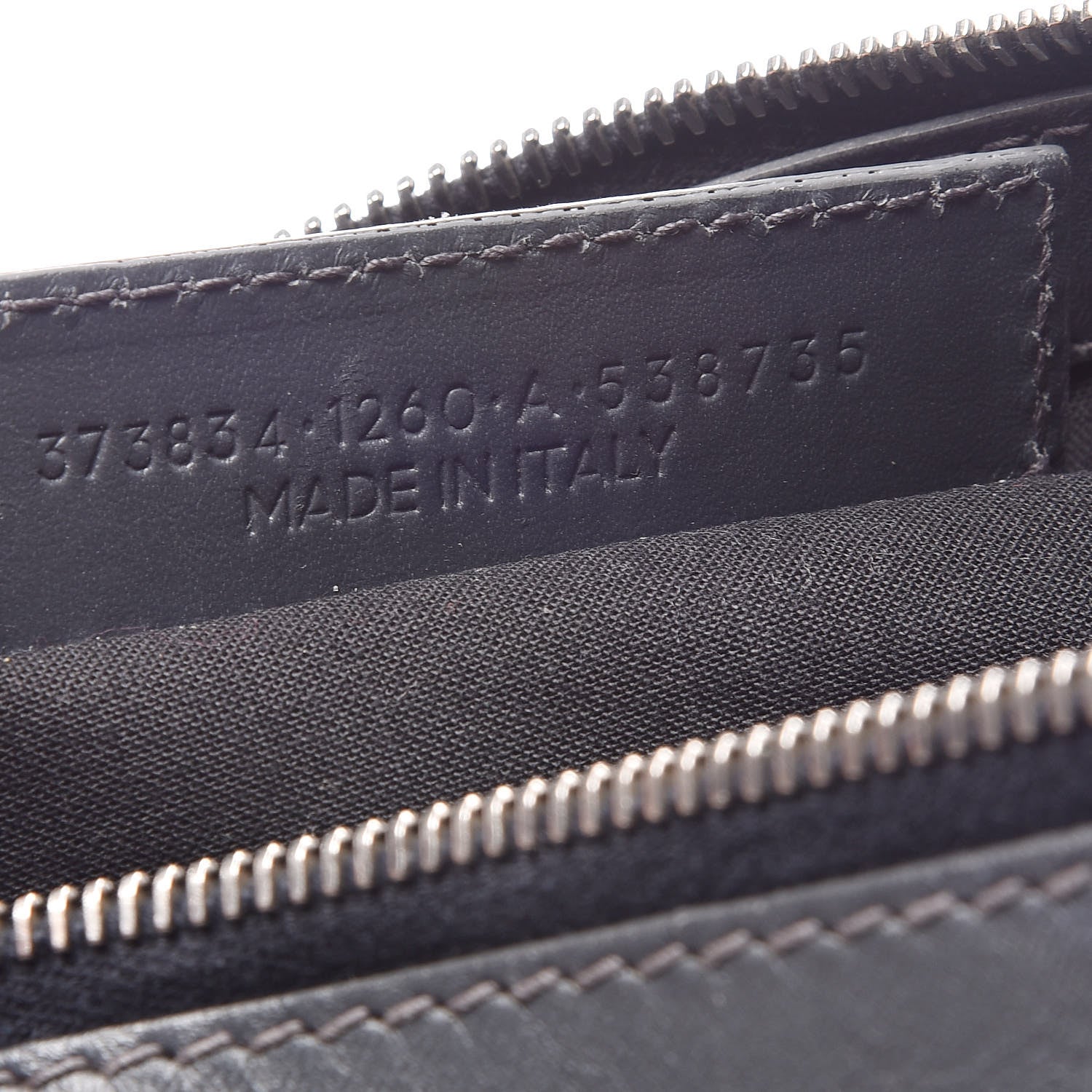 Balenciaga Cotton Canvas Calfskin Logo Clutch Ombre Grey Gradient 9 of 12