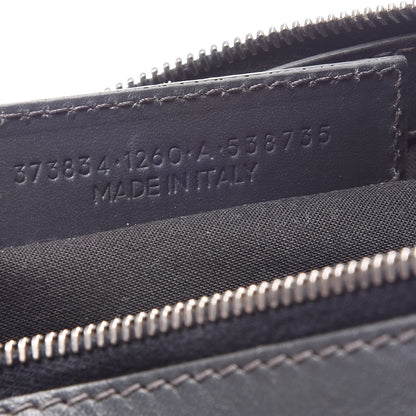 Balenciaga Cotton Canvas Calfskin Logo Clutch Ombre Grey Gradient 9 of 12
