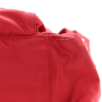 Prada Tessuto Nylon Saffiano Messenger Bag Red 9 of 10