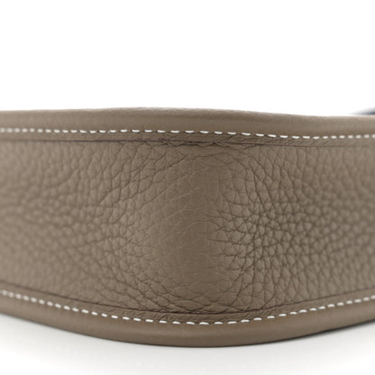 Hermes Taurillon Clemence Amazone Evelyne TPM Etoupe Bleu Indigo 10 of 11