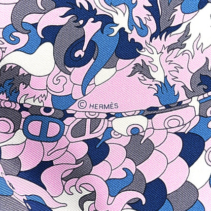 Hermes Silk Vintage Quatre Chevaux Detail Rose Gris 3 of 4