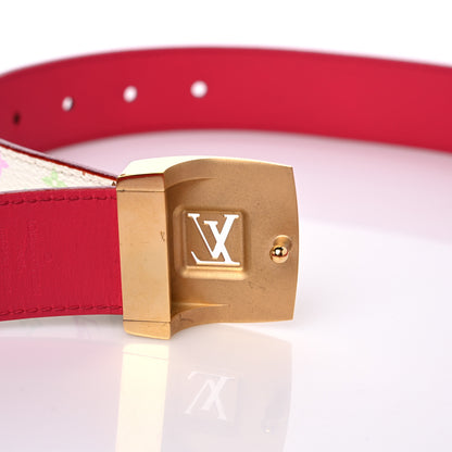 Louis Vuitton Monogram Multicolor LV Cut Reversible Belt 85 34 White 4 of 5