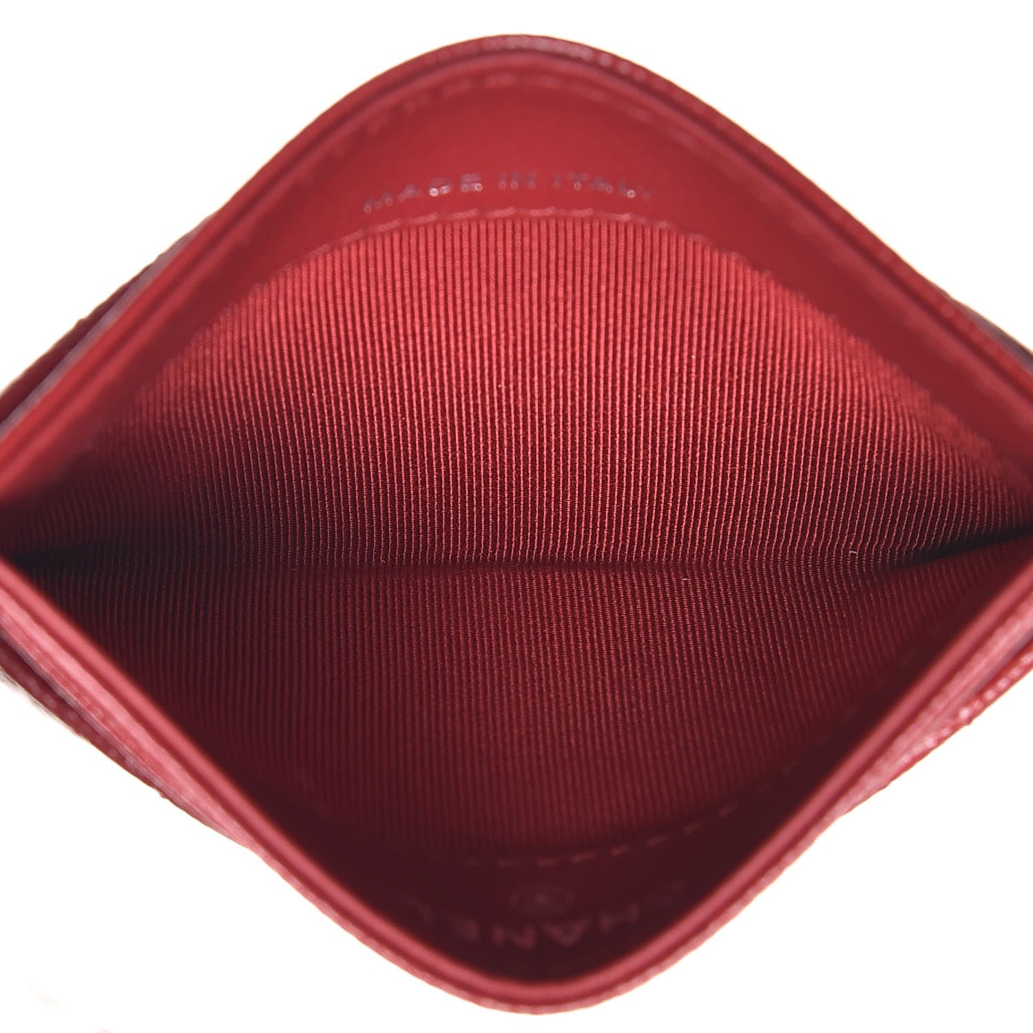 Chanel Caviar Quilted Card Holder Dark Red 5 of 9
