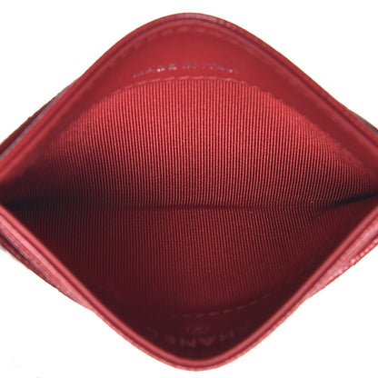 Chanel Caviar Quilted Card Holder Dark Red 5 of 9