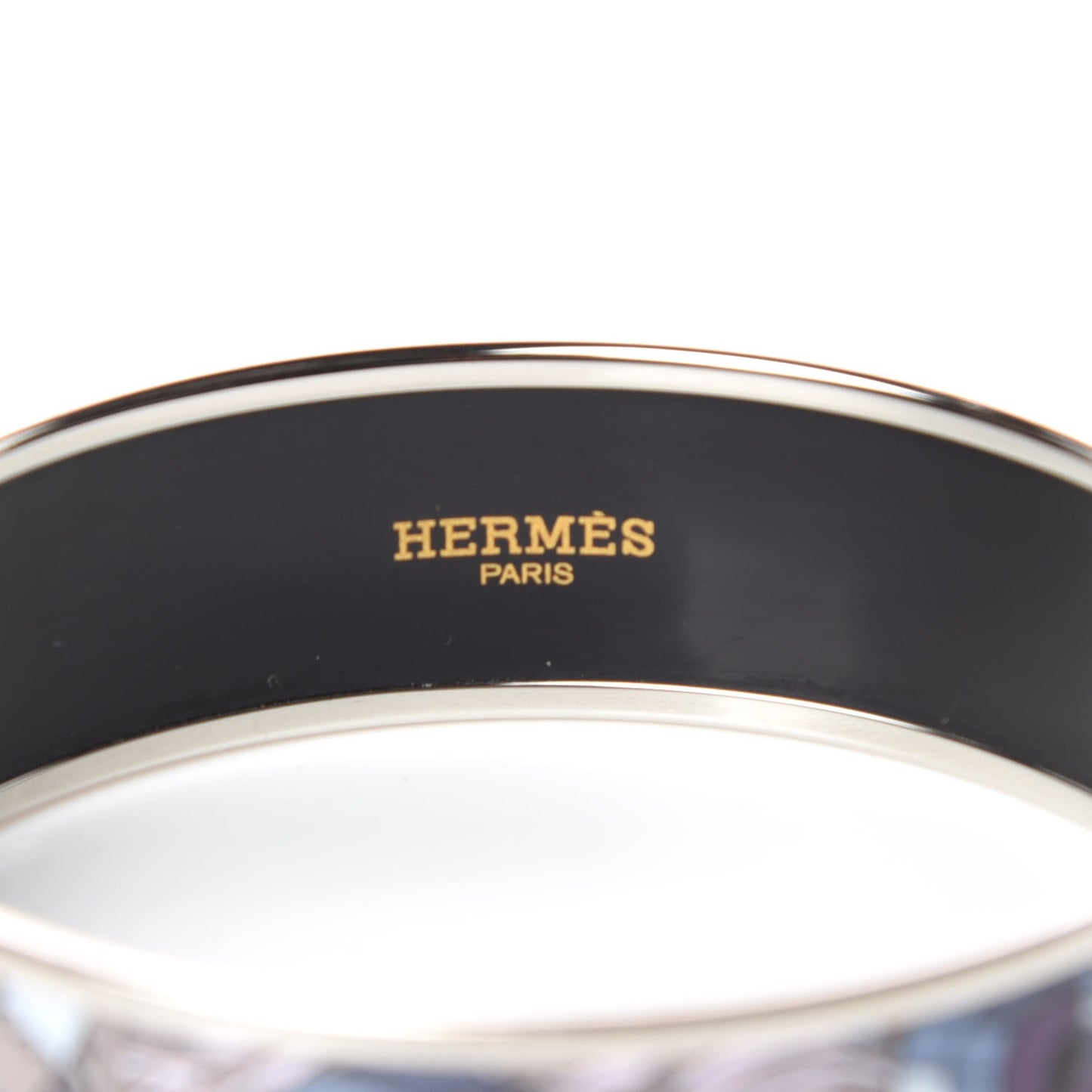 Enamel Printed Point D’Orgue Wide Bracelet 62