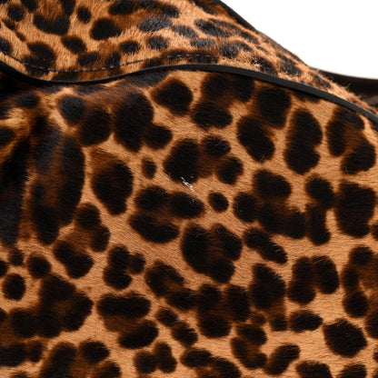 Prada Cavallino Leopard Print Twin Pocket Tote Miele Moro 10 of 13