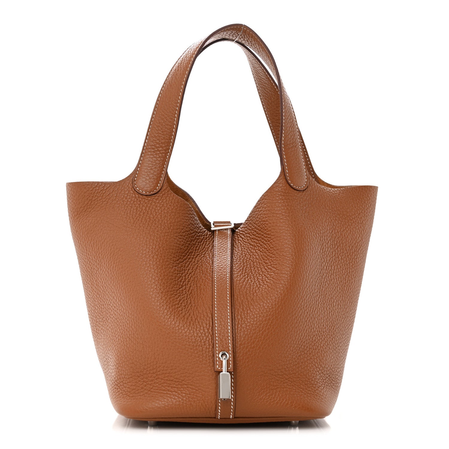 Hermes Taurillon Clemence Picotin Lock 22 MM Gold 1 of 11