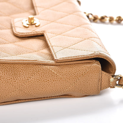 Chanel Caviar Quilted Medium Single Flap Beige 12 of 17