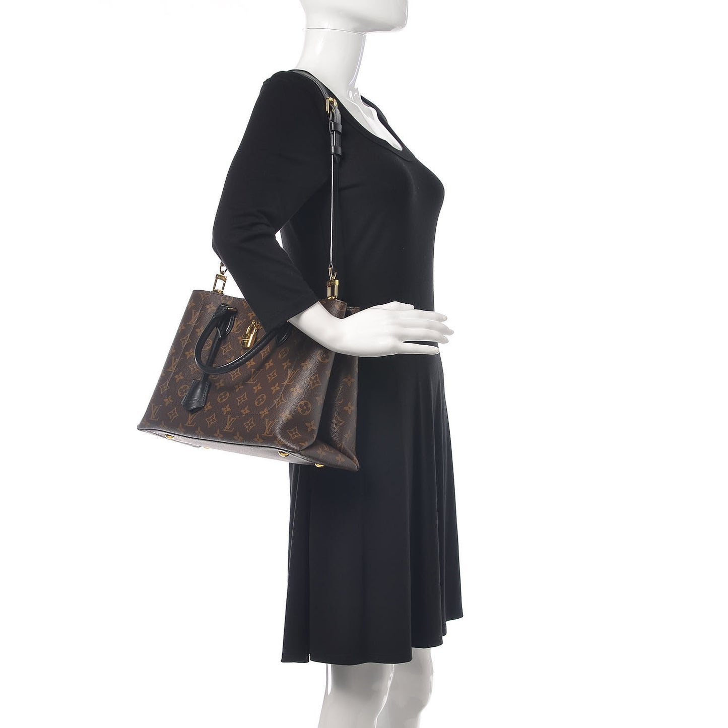 Monogram Flower Tote Black