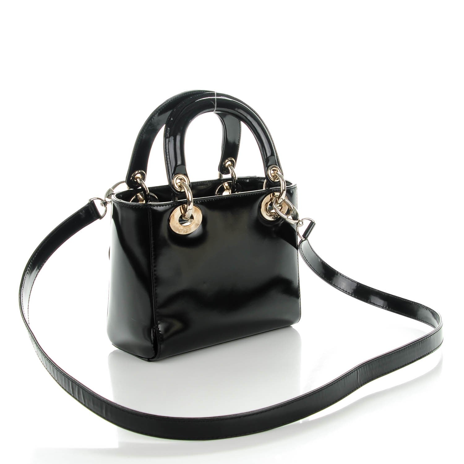 Christian Dior Patent Mini Lady Dior Black 3 of 7