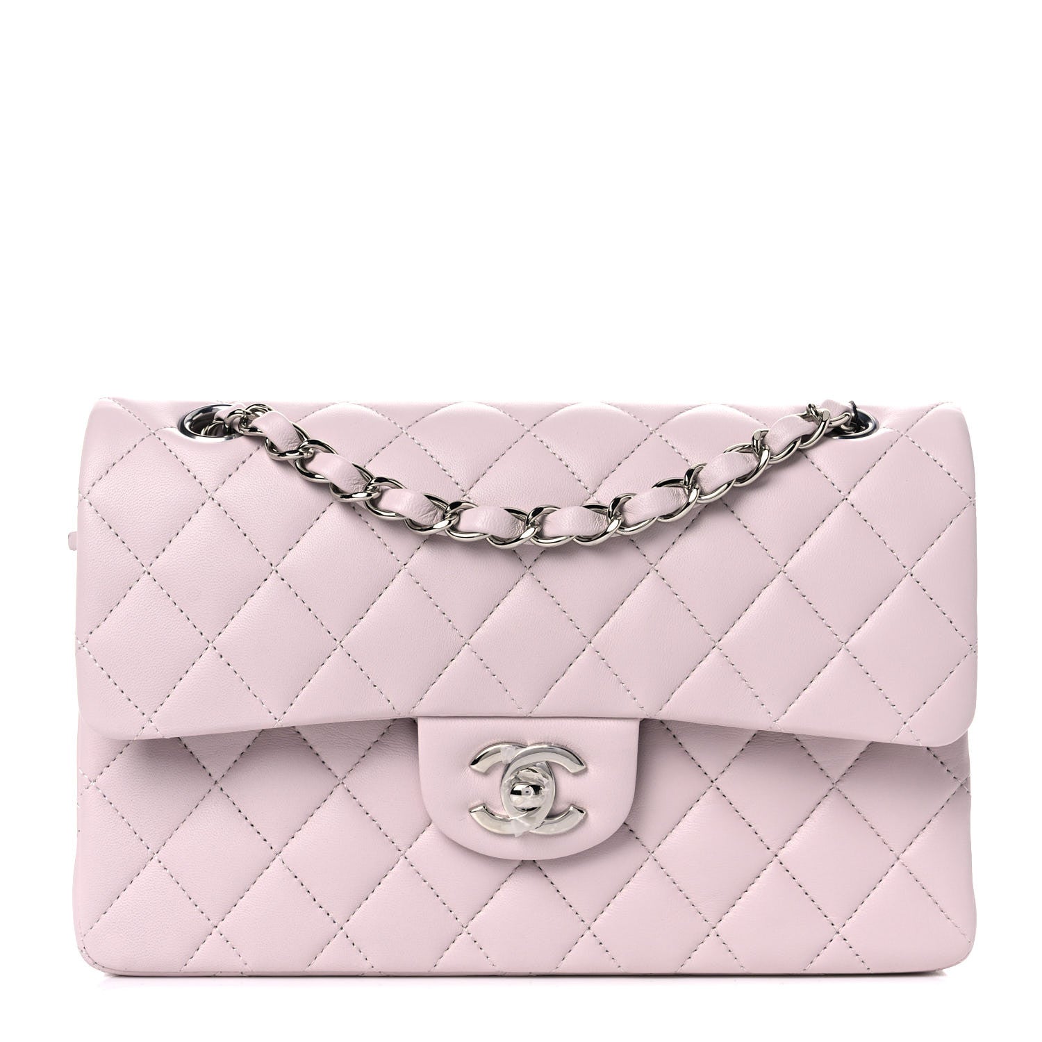 Chanel Lambskin Quilted Small Double Flap Light Purple 1 of 9