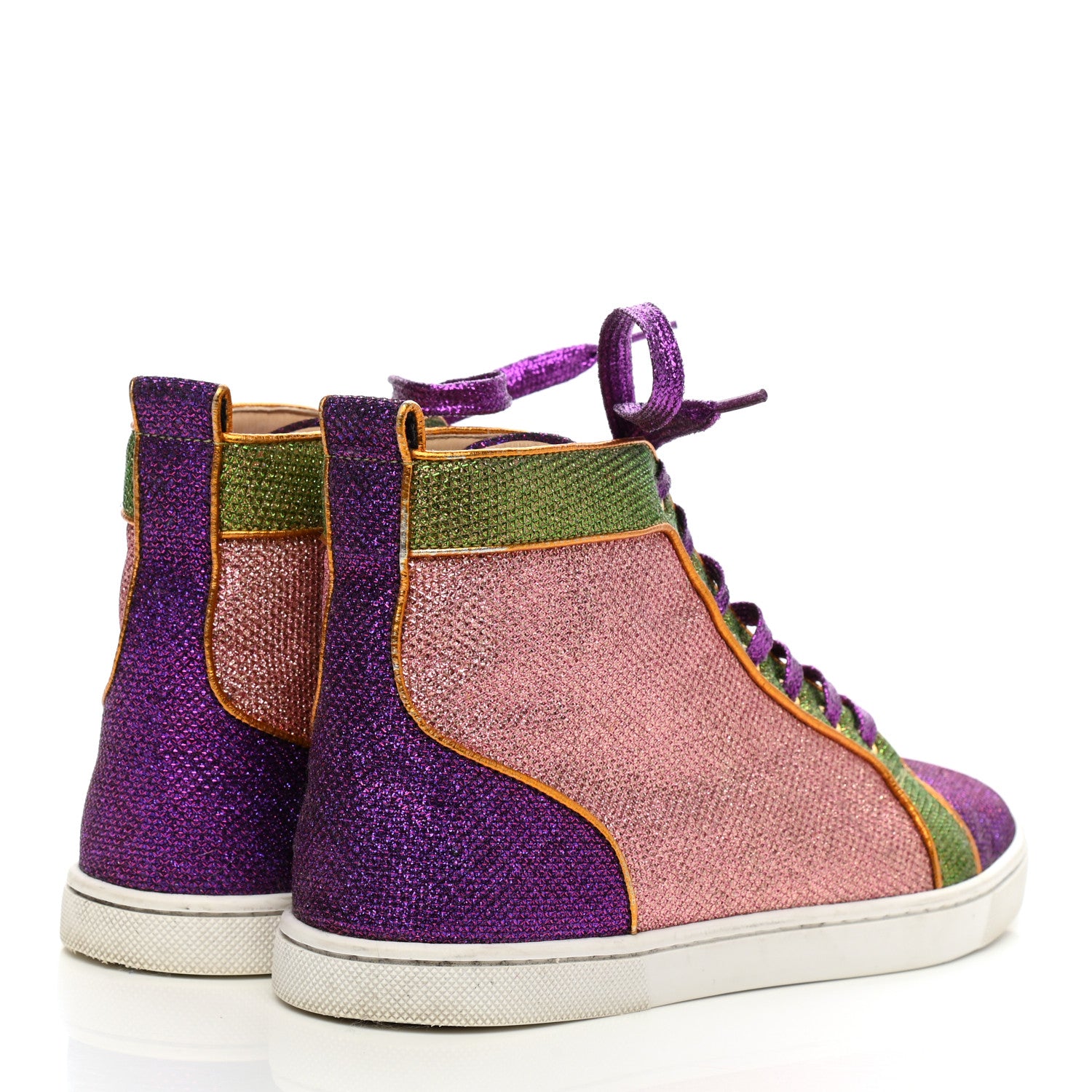 Christian Louboutin Bip Bip Glitter Womens Orlato Flat Sneakers 37 Multicolor 4 of 12