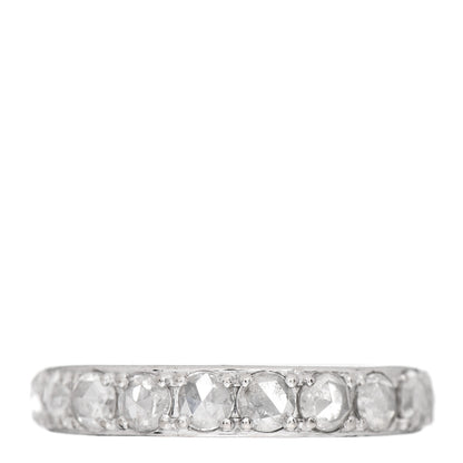 Tiffany 18K White Gold Diamond Metro Rose Cut Eternity Band Ring 53 6.5 3 of 5