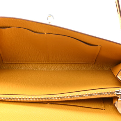 Hermes Epsom Kelly Wallet To Go Jaune Ambre 5 of 12