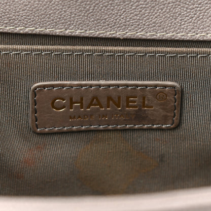 Chanel Caviar Quilted Medium Boy Flap Light Grey 7 of 13