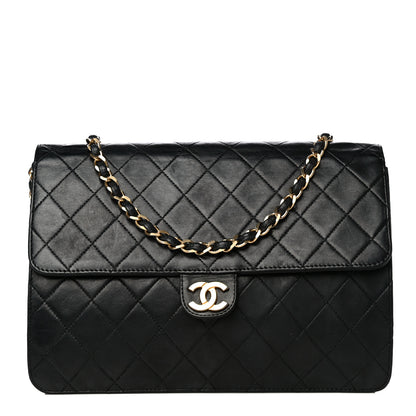 Chanel Lambskin Quilted Medium Single Flap Black 1 of 15