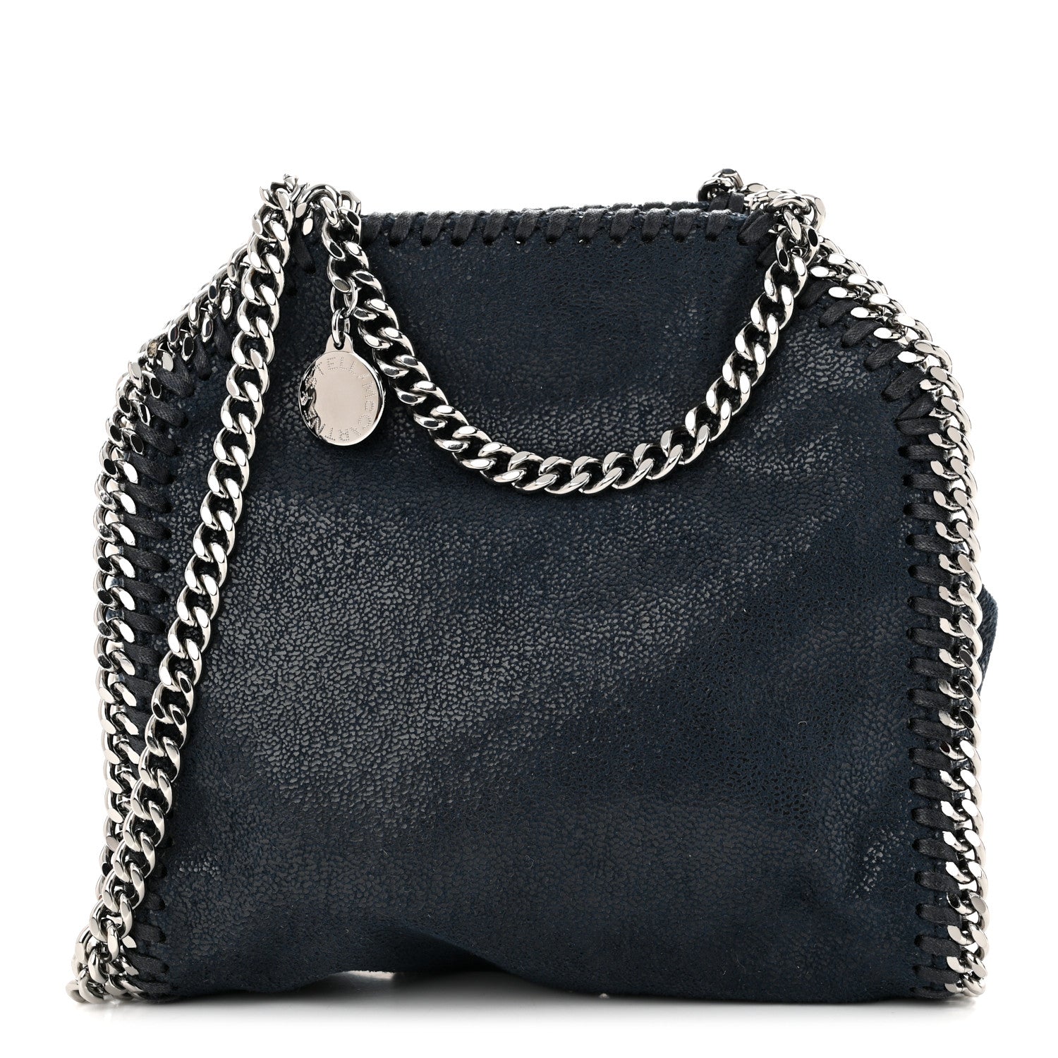 Stella McCartney Shaggy Deer Tiny Falabella Tote Navy 1 of 9