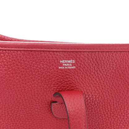Hermes Taurillon Clemence Evelyne III PM Rouge Grenat 5 of 9