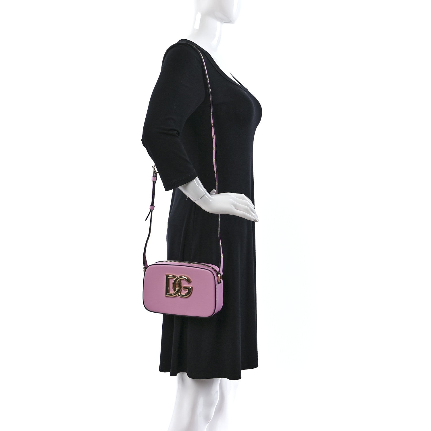 Dolce & Gabbana Calfskin 3.5 Camera Crossbody Bag Pink 2 of 8