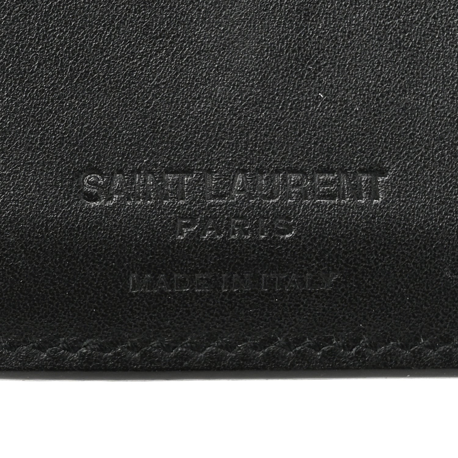 Saint Laurent Crocodile Embossed Bi-Fold Wallet Black 7 of 9