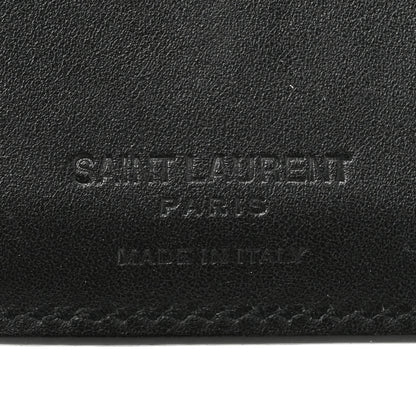 Saint Laurent Crocodile Embossed Bi-Fold Wallet Black 7 of 9