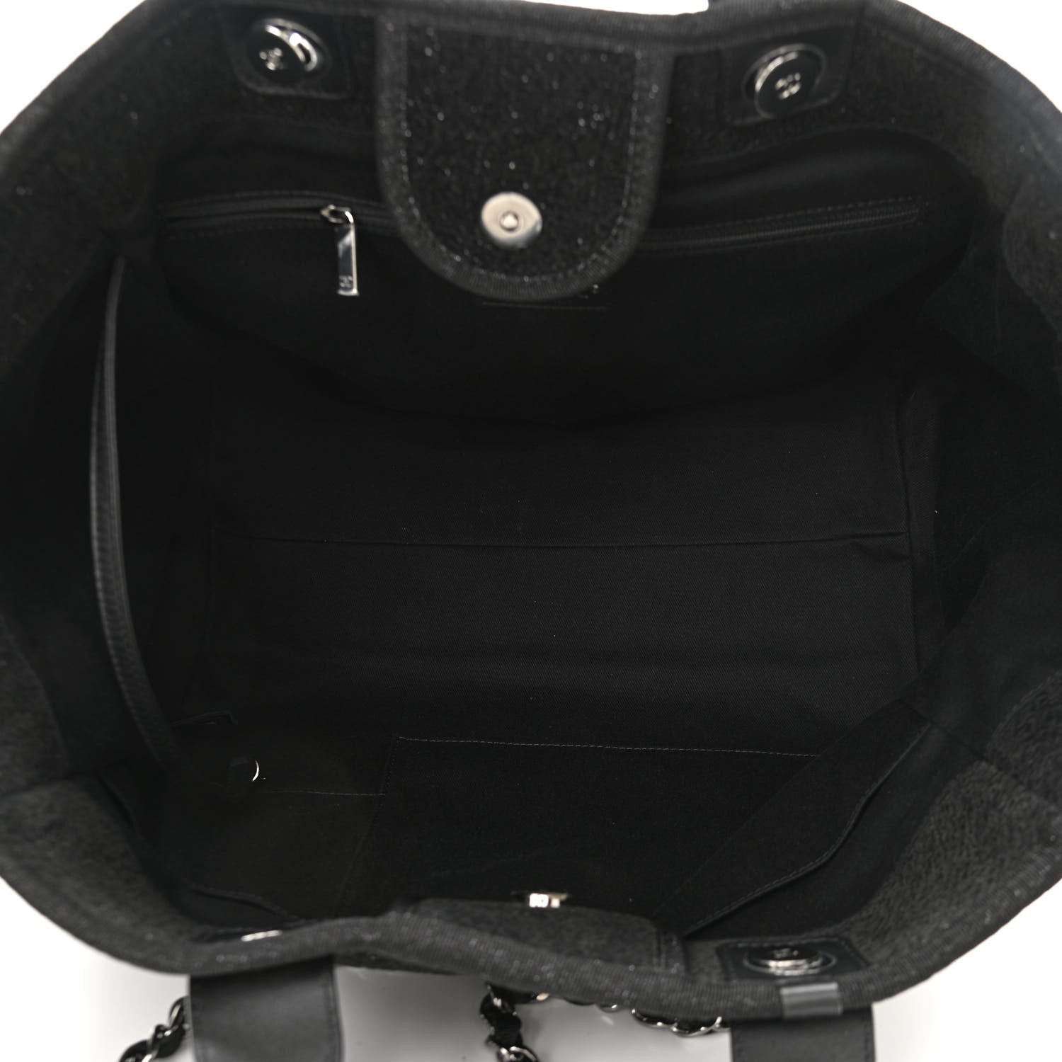 Chanel Lurex Boucle Medium Deauville Tote Black 5 of 10