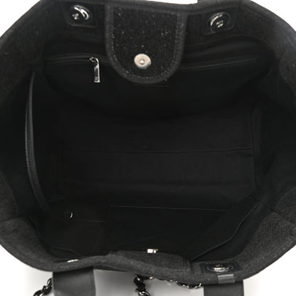 Chanel Lurex Boucle Medium Deauville Tote Black 5 of 10