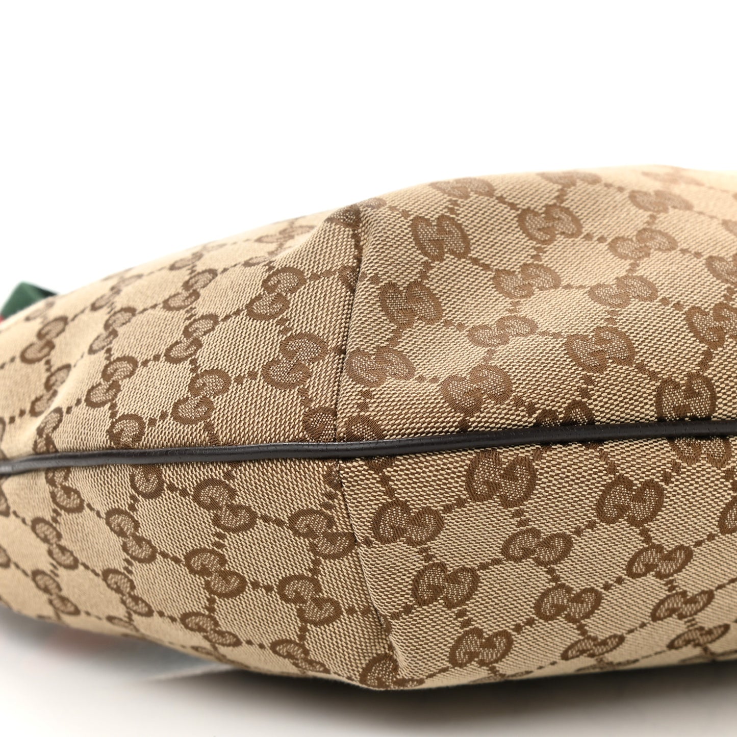 Monogram Web Medium Half Moon Hobo Dark Brown