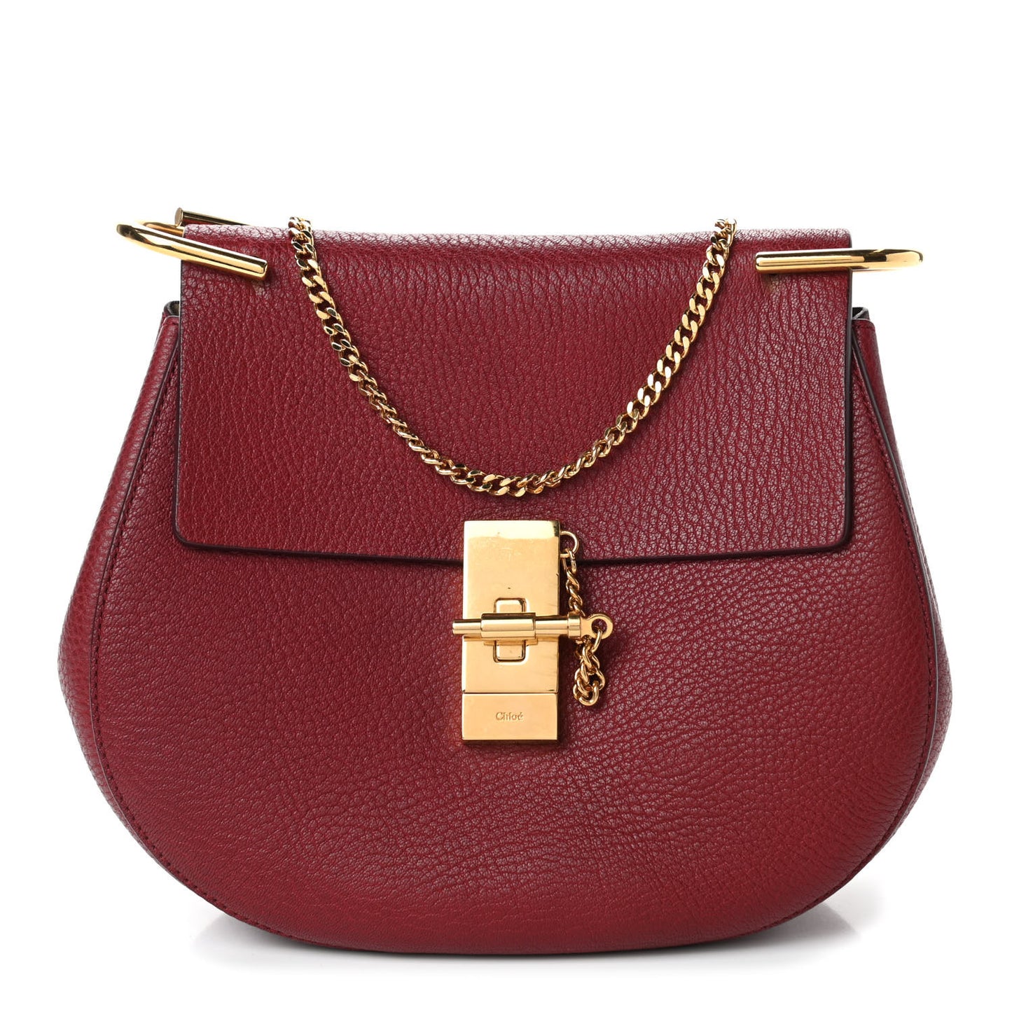 Grained Lambskin Drew Shoulder Bag Intense Red