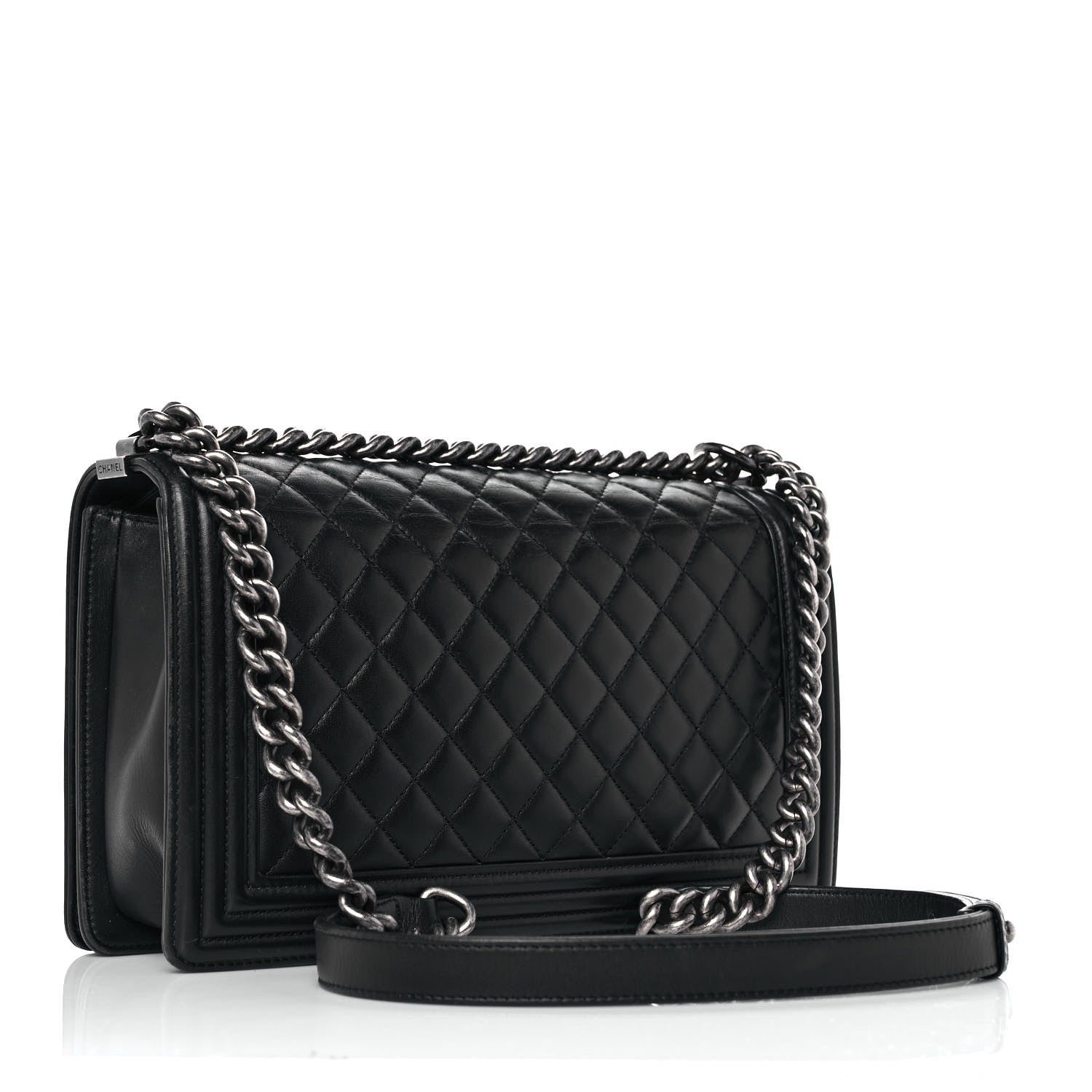 Chanel Calfskin Quilted New Medium Boy Flap Black 2 of 8