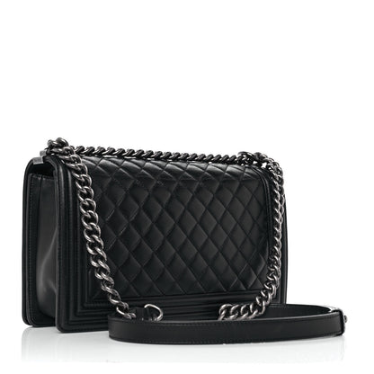 Chanel Calfskin Quilted New Medium Boy Flap Black 2 of 8