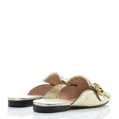 Gucci Galassia Womens GG Marmont Fringe Slippers 38 Platino 4 of 8